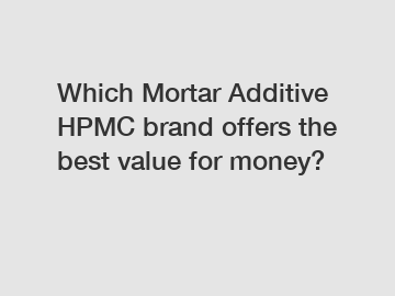 Which Mortar Additive HPMC brand offers the best value for money?