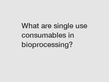 What are single use consumables in bioprocessing?