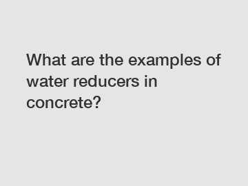 What are the examples of water reducers in concrete?