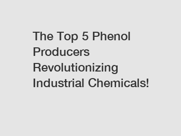 The Top 5 Phenol Producers Revolutionizing Industrial Chemicals!