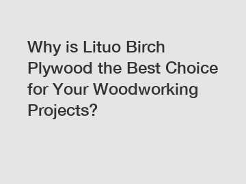 Why is Lituo Birch Plywood the Best Choice for Your Woodworking Projects?