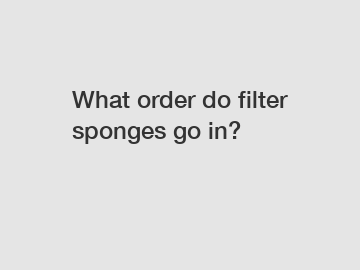 What order do filter sponges go in?