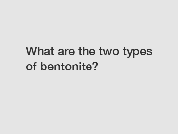 What are the two types of bentonite?