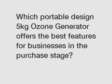 Which portable design 5kg Ozone Generator offers the best features for businesses in the purchase stage?