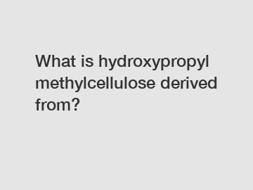 What is hydroxypropyl methylcellulose derived from?