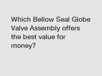 Which Bellow Seal Globe Valve Assembly offers the best value for money?