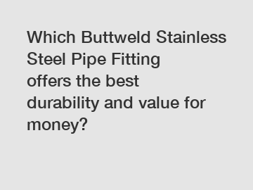 Which Buttweld Stainless Steel Pipe Fitting offers the best durability and value for money?