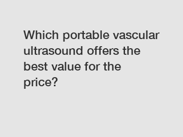 Which portable vascular ultrasound offers the best value for the price?